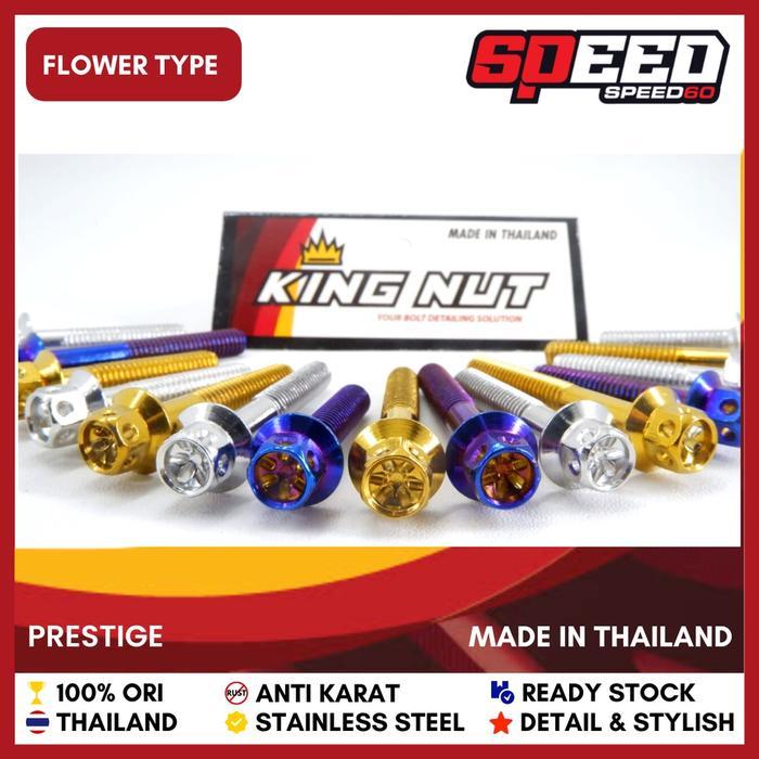 Probolt Baut Mur Breket Knalpot Kawasaki Ninja R Rr Stainless King Nut Stainless