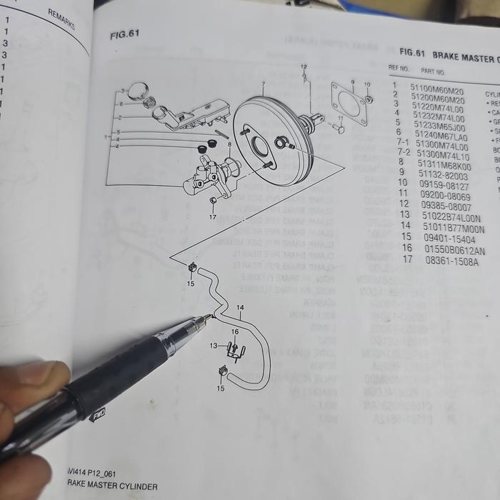Hose/Selang Brake Boster Vacum Intake Suzuki Ertiga 2012/2017