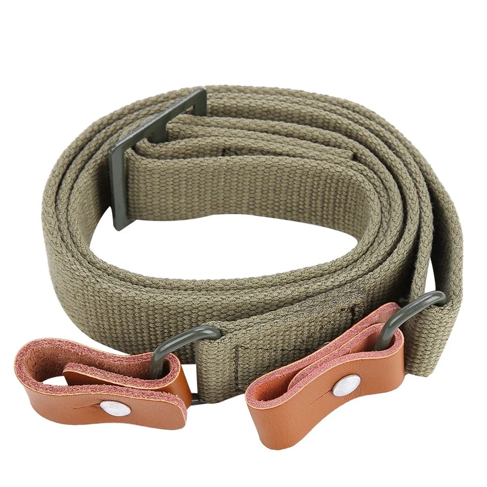 Original Gun Sling Airsoft Military Hunting Shooting Adjustable Leather Two Point Tactical Ak Rifle