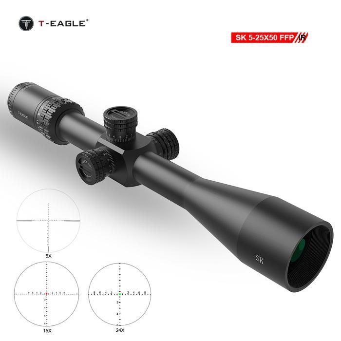 T-EAGLE SK5-25X50 FFP IR TACTICAL RIFLESCOPE SPOTTING RIFLE SCOPE HUNTING OPTICAL COLLIMATOR AIRSOFT