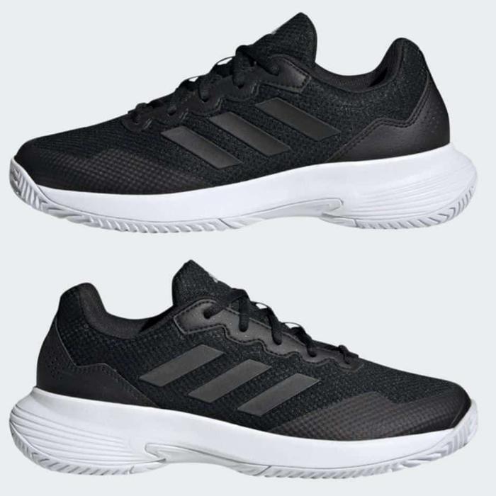 READY OnLy Size JuMBo 47 sepatu Tenis adidas GaMeCoUrT Shoes BLACK 100% ori