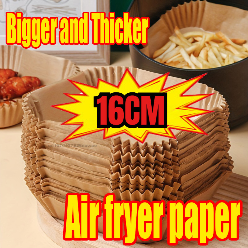 50/100Pcs Air Fryer Baking Paper Non-Stick Airfryer Baking Papers Round Air-Fryer Paper Liners Paper