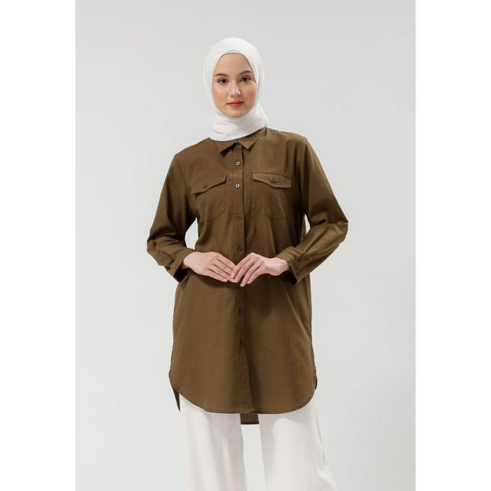 URBAN EXCHANGE NIKOLA GREEN ARMY SHIRT - ATASAN KEMEJA TUNIK GREEN ARMY