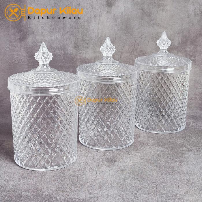 TOPLES KRISTAL AKRILIK KUE KERING KACANG PERMEN 1000 ML