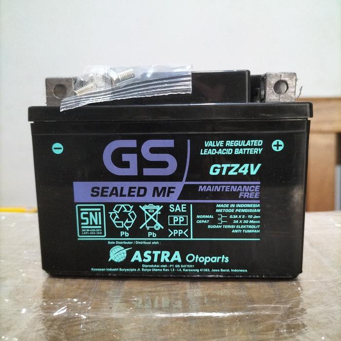 Aki Original Gs Astra Gtz4V Motor Honda Beat, Vario 110, Scoopy, Revo
