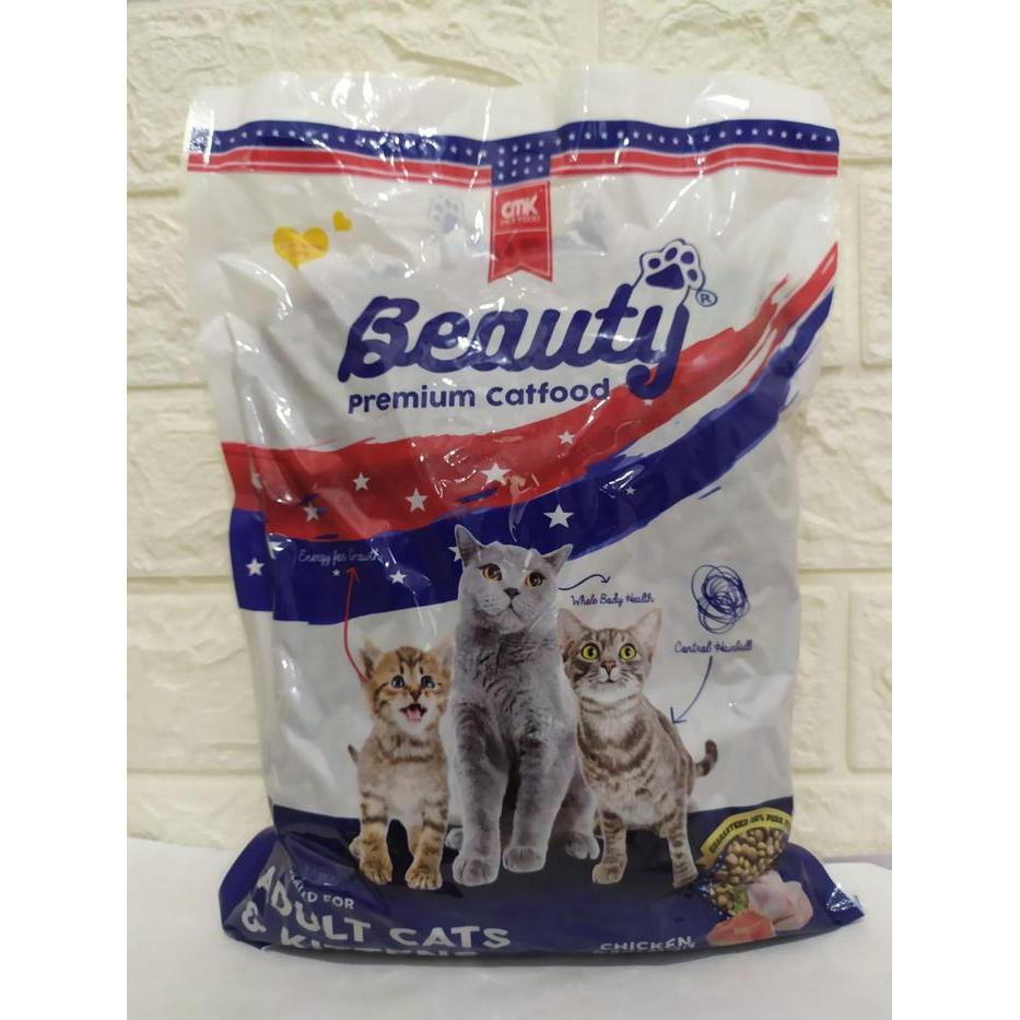 Beauty cat food beauty pakan kucing rasa chiken salmon untuk kucing