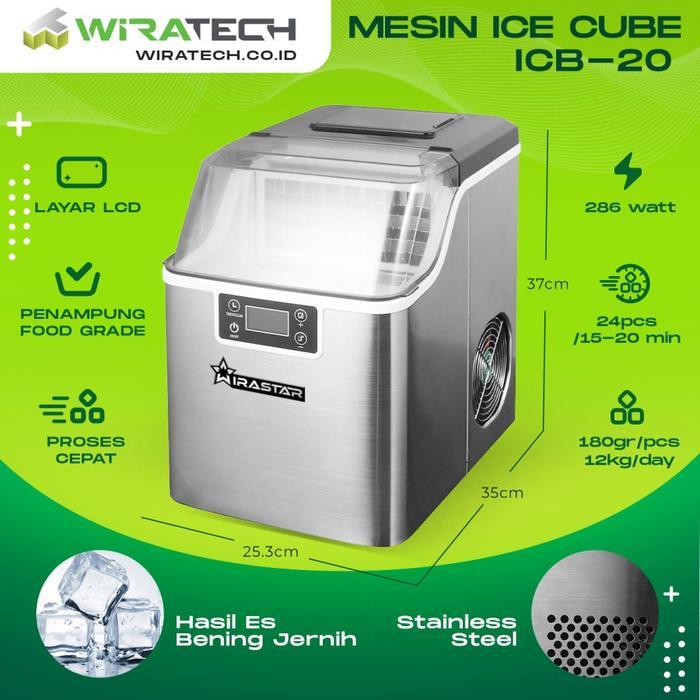 Mesin Ice Cube ICB-20 - Mesin Es Batu Kristal Tube WIRASTAR