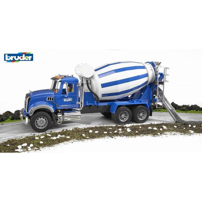Bruder 2814 Mack Granite Cement Mixer Truck - Mainan Miniatur Truk Molen