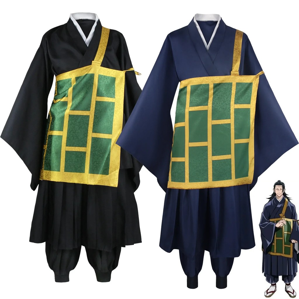 COSTUME DE COSPLAY GETO SUGURU, KIMONO NOIR ET BLEU, UNIFORME SCOLAIRE, VTEMENTS ANIME, COSTUMES