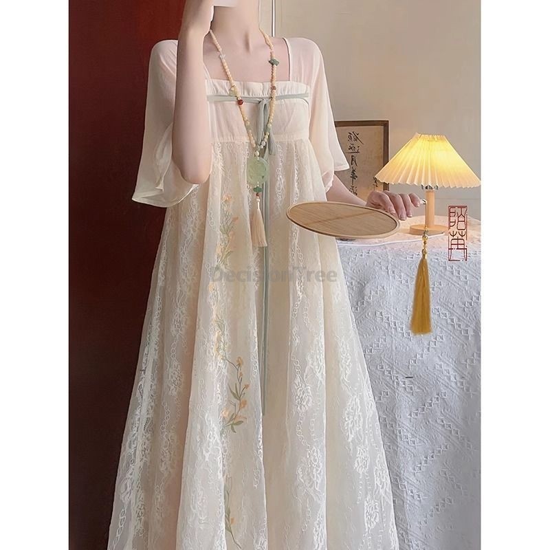 2025 fairy trendy improved hanfu chinese style vintage embroidery modern daily hanfu han element