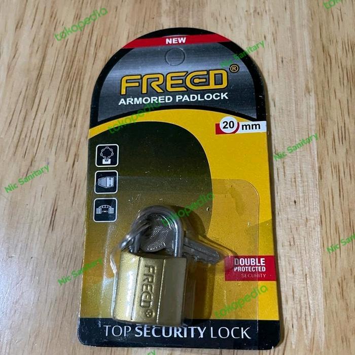 "New" Gembok kuning pres FREED 20 MM gembok koper 20mm