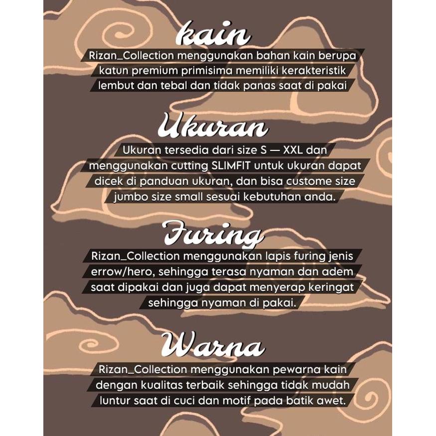 Sale Terlaris Prabujaya Baju Batik Pria Solo Warna Hitam / Baju Batik Pria Lengan Panjang / Batik