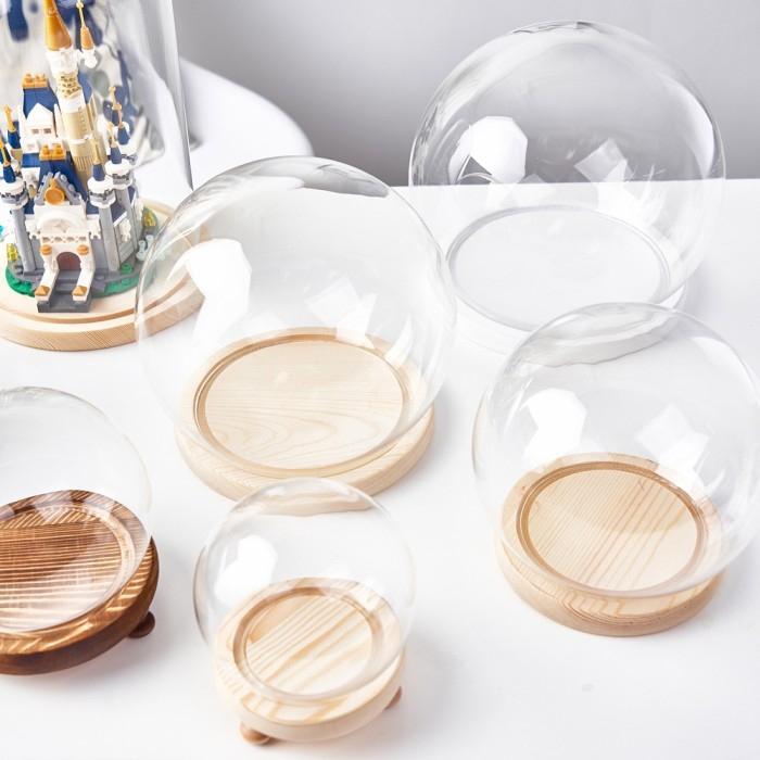 GLASS DOME / FLOWER GLASS DOME CLASSIC / ROUND / CLASSIC WITH LED DOME