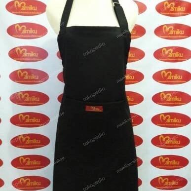 Celemek polos - Hitam