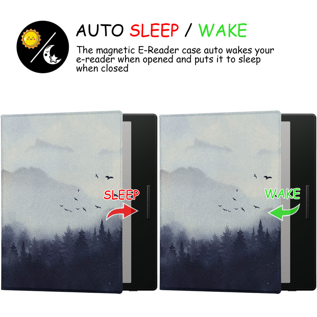 GAUGGER Case for 7" Onyx Boox Go Color 7/Boox Page/Boox Leaf3C/Leaf3 UltraThin Magnetic Leather