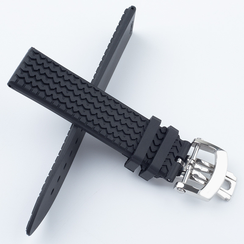 Replacement 23mm High-quality Rubber Silicone Strap for Chopard Classic Racing 168511 Men's Watch