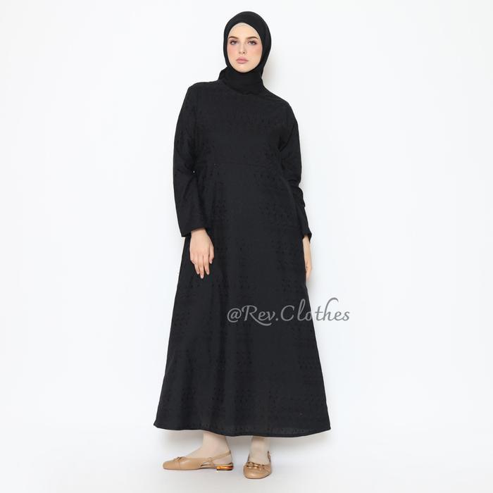 BRG BARU Baju Umroh Wanita Muslim Model Kantong Doraemon Gamis Umroh Wanita Bordir Hitam Dress