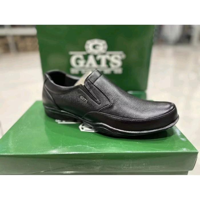 Sepatu kulit Gats GI 7221 hitam 38-43 sepatu pantofel pria original Shoes