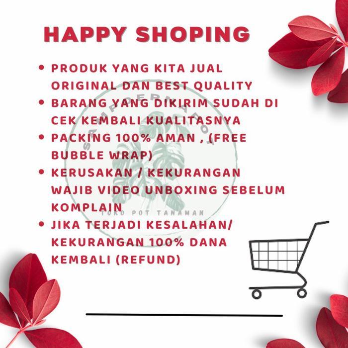 "New" pot bunga tanaman plastik hitam 40cm