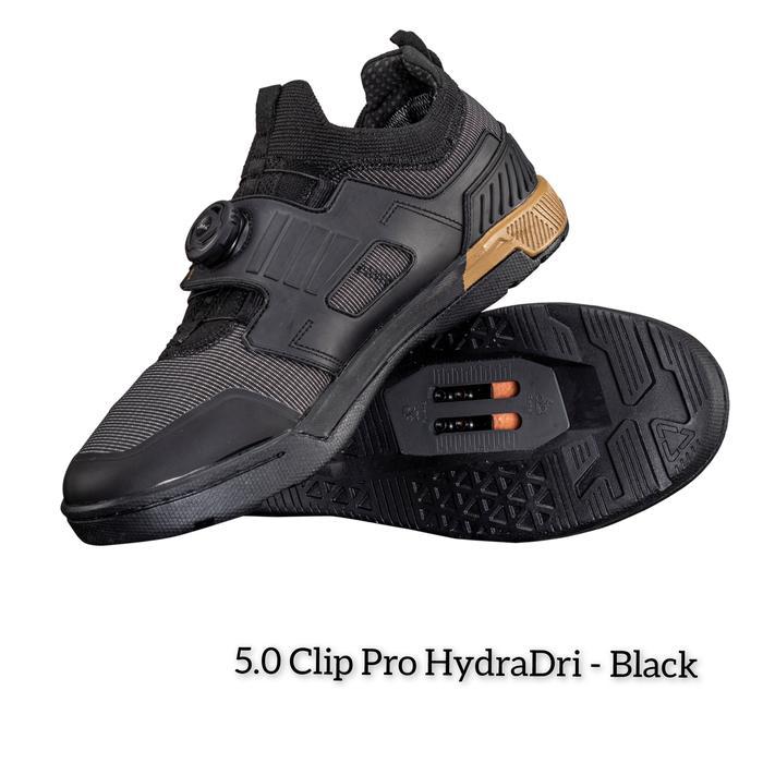 SHOES / SEPATU SEPEDA MTB LEATT 5.0 Clip Pro HydraDri - BLACK