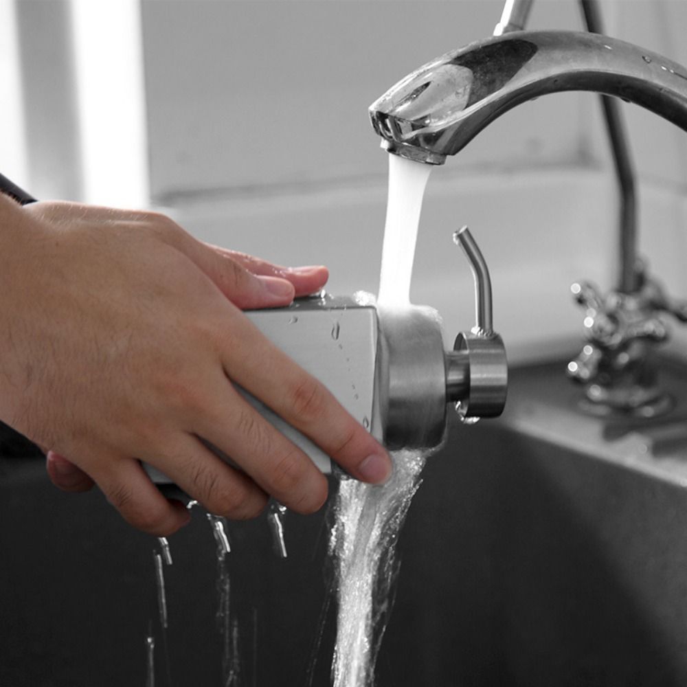 Square Stainless Steel Foaming Bottle Leak Proof Refillable Foaming Soap Dispenser Reusable Press