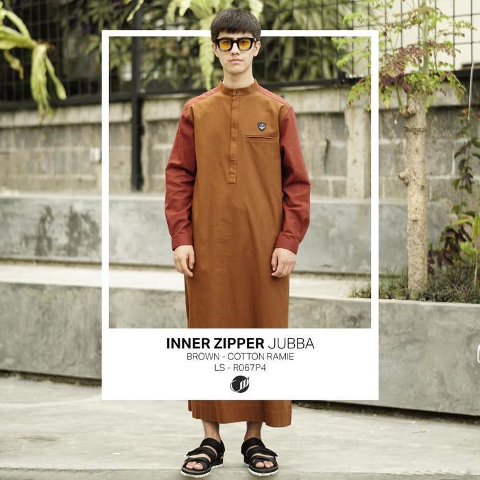 Stok Baru SAMASE Jubba Jubah Inner Zipper R067P Baju Gamis Pakaian Muslim Pria Dewasa Busana Untuk