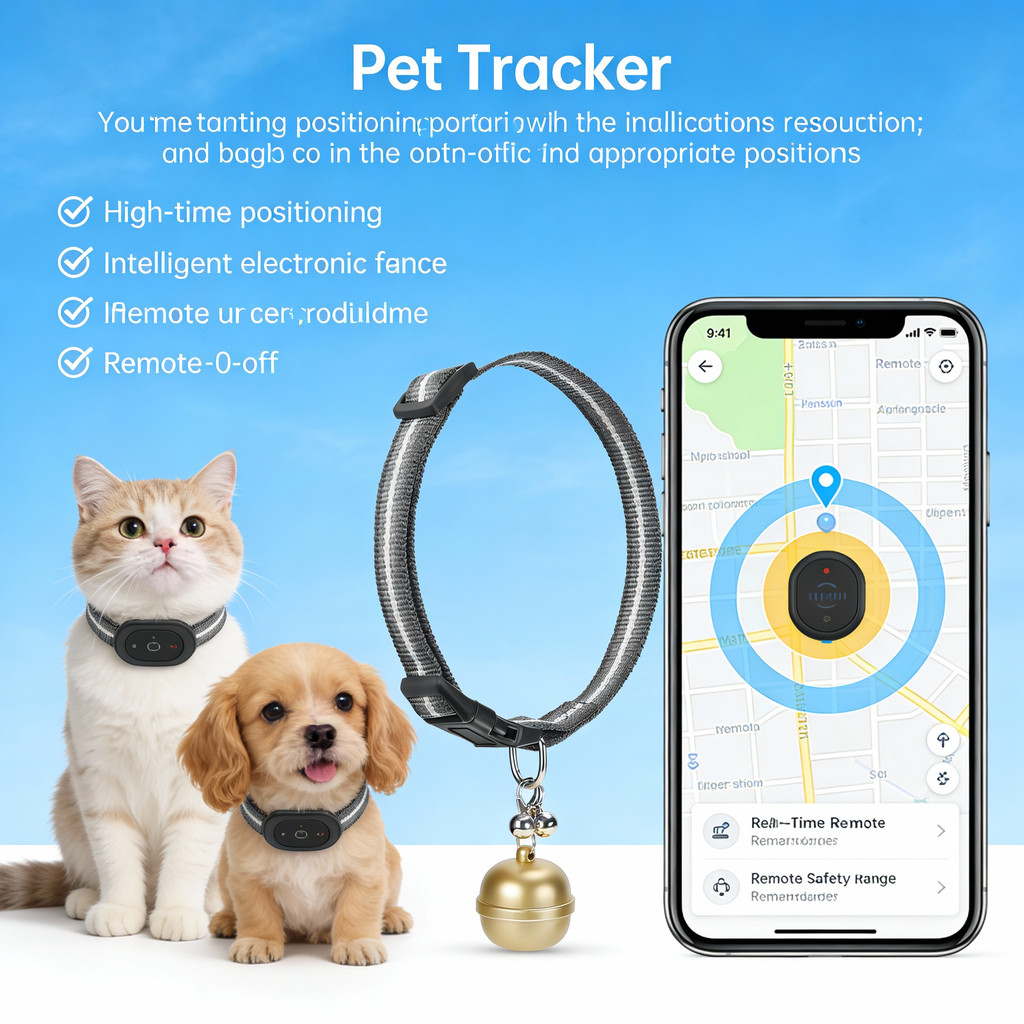 Smart pet GPS tracker Anti-theft pet tracker for dogs and cats
