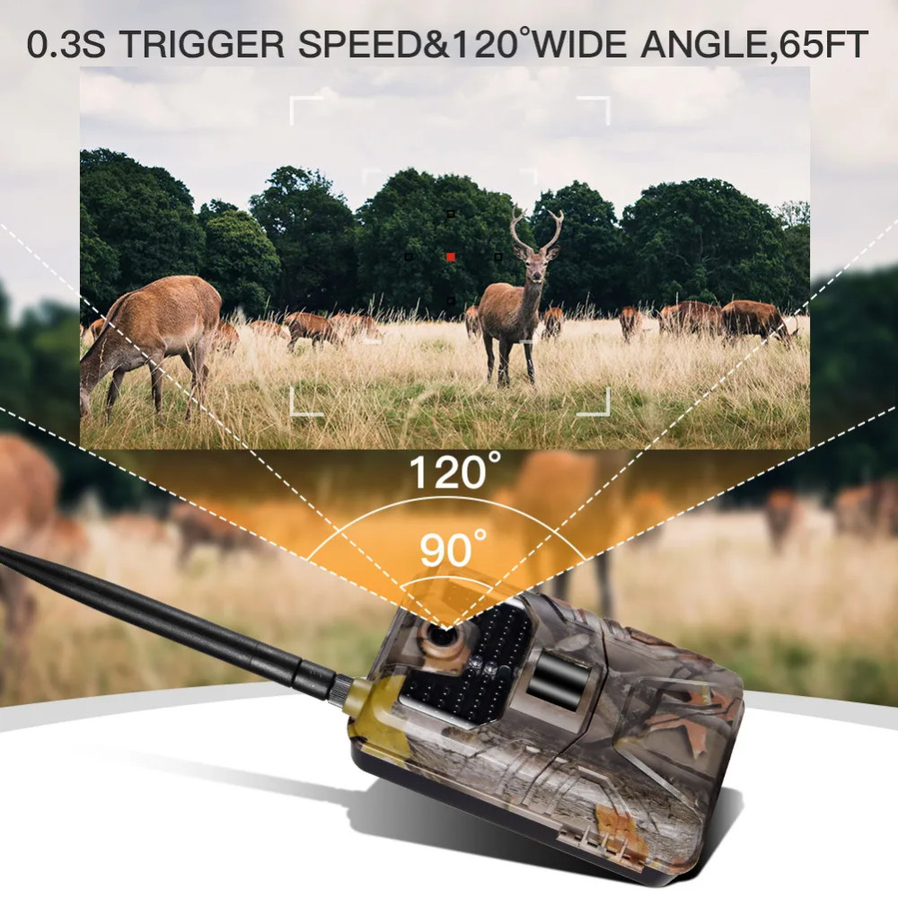 Hot Sell 2G MMS SMTP Trail Camera Email Wildlife Hunting Cameras Cellular Wireless 20MP 1080P Night