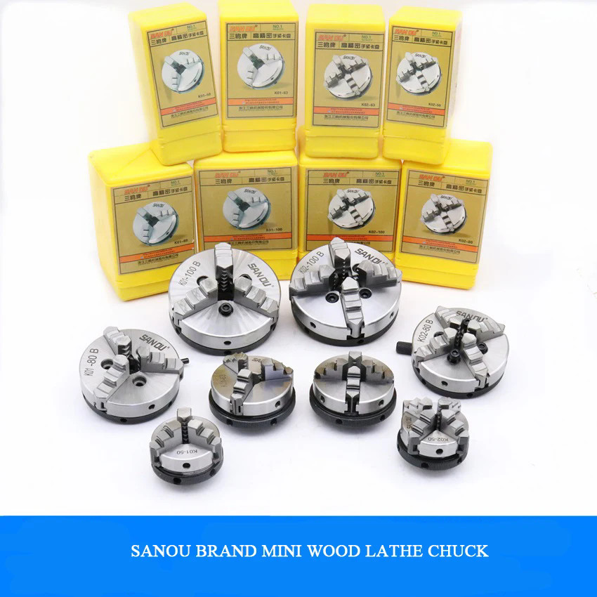 K01-50 K02-50 K01-63 K02-63 3 Jaws / 4 Jaw Manual CNC lathe chuck self-centering Three Four Jaws