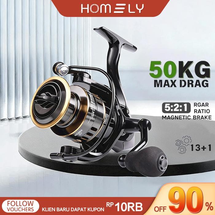 Reel Pancing 10kg HE500 - 7000/ Reel Pancing Murah Kuat Power Handle/ Reel Pancing Laut Tarikan