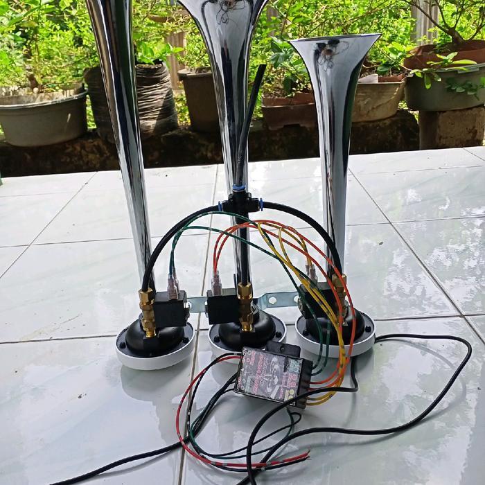 klakson telolet 3 corong 17 nada lagu basuri 12v&24v Car