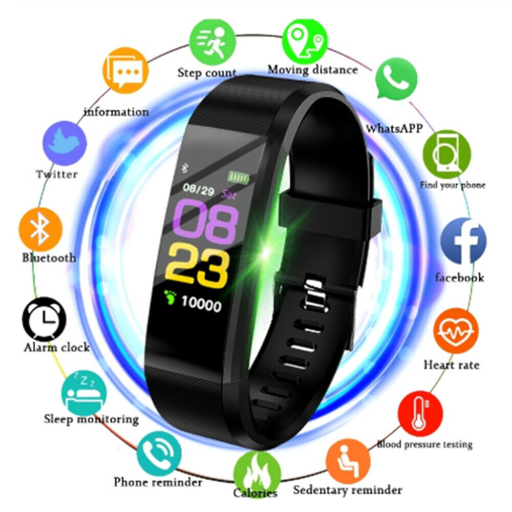 Bracelet Heart Rate Blood Pressure Smart Band Fitness Tracker Smartband Bluetooth-compatible