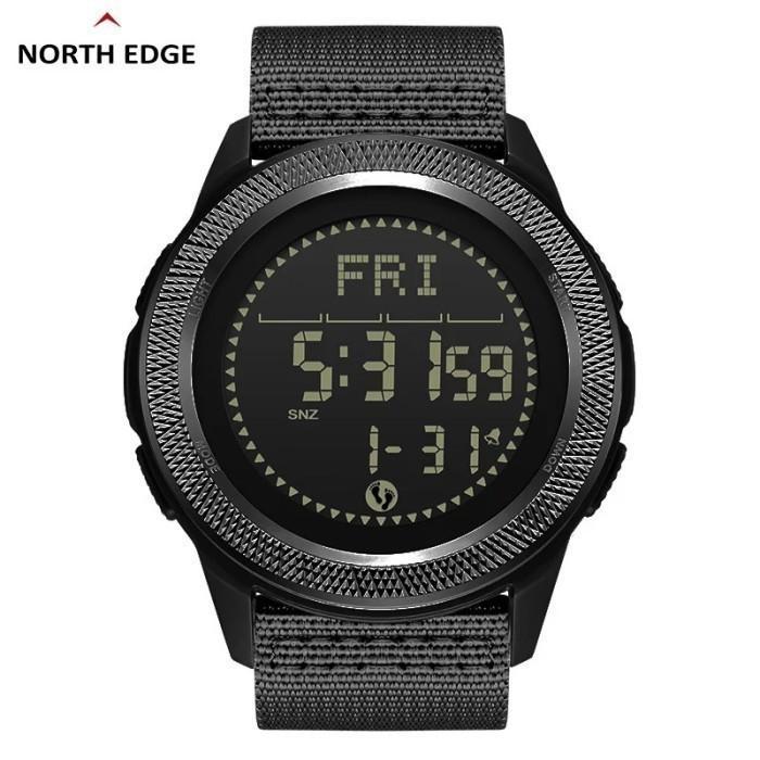NORTH EDGE C-NEXUS DIGITAL WATCH NYLON STRAP WITH COMPASS WATERPROOF