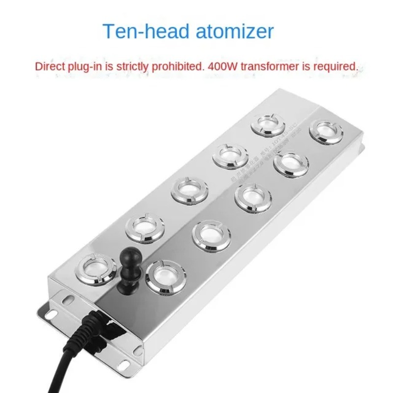 Ultrasonic Atomizer Diffuser Industrial Humidifier 4/6/8/10 Head Fog Sprayer Ultrasonic Mist Maker