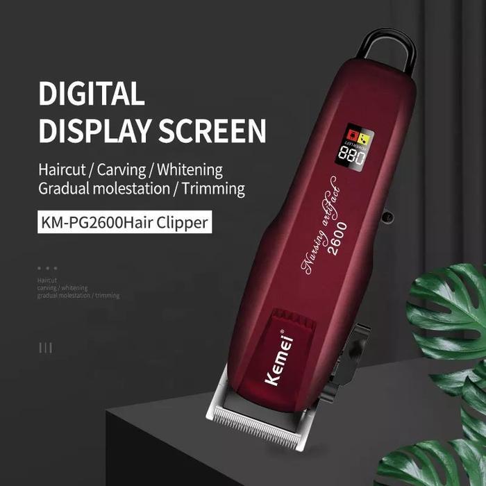 Kemei Pg2600 Alat Cukur Rambut Kemei Pg2600 Cordless Usb Cable Km-Pg2600 Rechargeable Hair Clipper