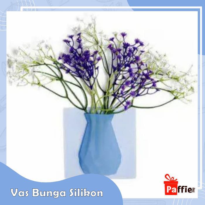 Gen2 vas bunga silikon magic tempel kaca dinding kulkas dekorasi rumah