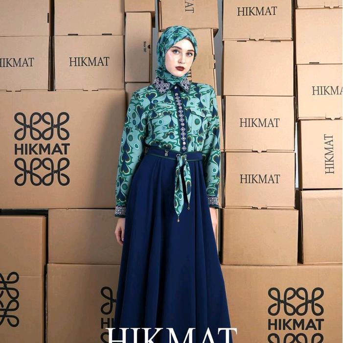[NEW] D1398 - Abaya Hikmat Fashion Original set Hijab