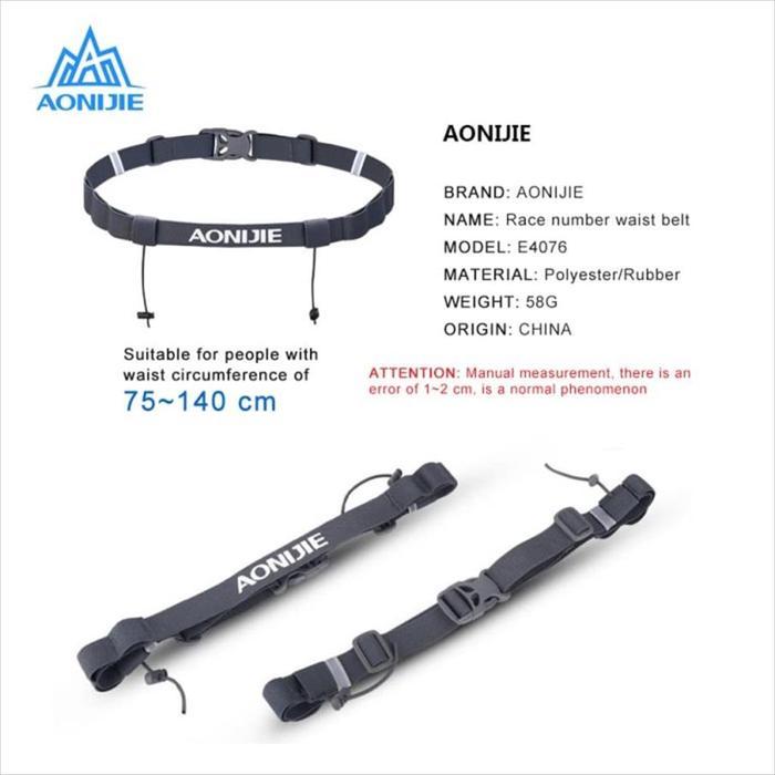 Aonijie BIB Race Number Belt E4076 tali BIB - Black