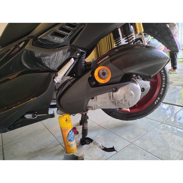 Cover Tutup Bak CVT Kiri Yamaha NMAX/Aerox Racing Look Custom Original Potong NMAX OLD / All New