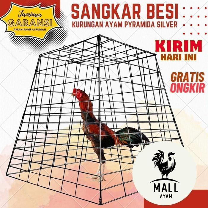 AYAM MALL Kandang Kurungan Ayam Galvanis Pyramida Piramida Sangkar Besi Kurung Ayam Laga Jantan