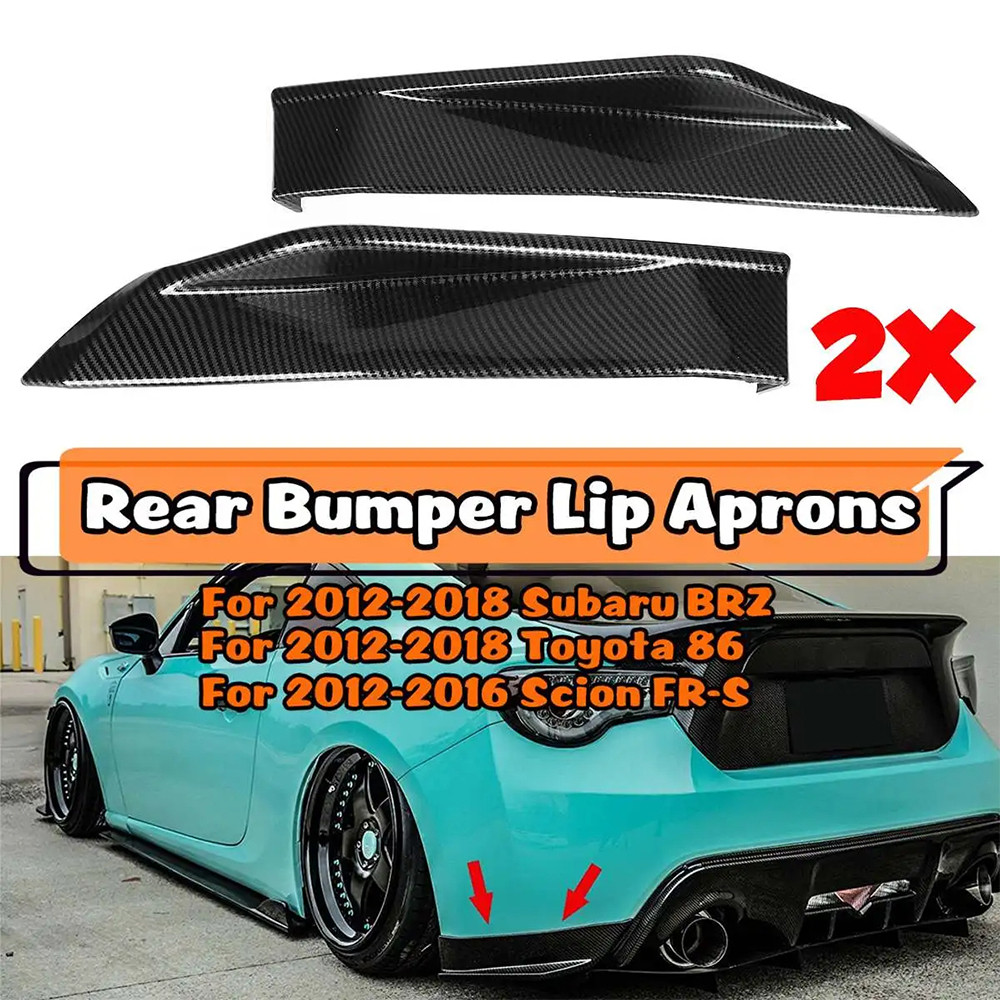 Car Rear Bumper STi TS Style Car Rear Side Bumper Lip Aprons Diffuser Splitter Canard For Subaru BRZ