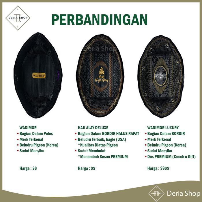 Songkok Hitam Haji Alay Deluxe Ac Tinggi 7 8 9 10 Premium Peci Sholat Bludru Ukuran Anak Laki Pria