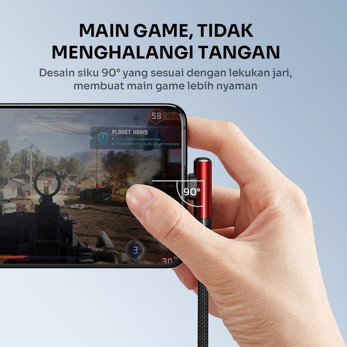 ASLI Robot RWTM100 ro USB / RWTC100 USB-C / RWTL100 Lightning Kabel Data Cable Charger Gaming 90