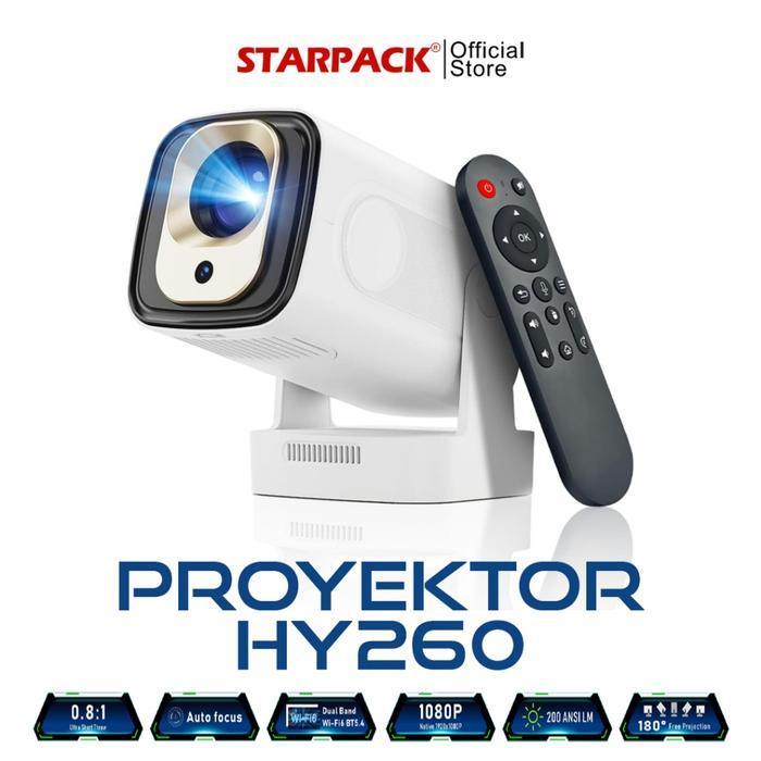 STARPACK HY260 - Smart Proyektor Android 11.0 UHD 1080P WiFi6.0 + HDMI IN