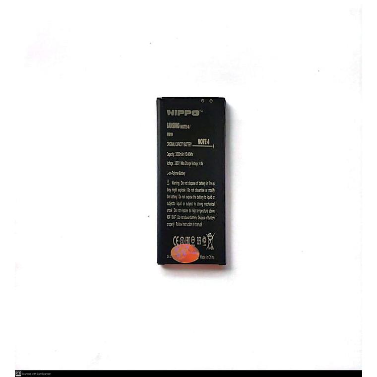 BATERAI HIPPO FOR SAMSUNG GALAXY NOTE 4 N910 3850 MAH GARANSI RESMI