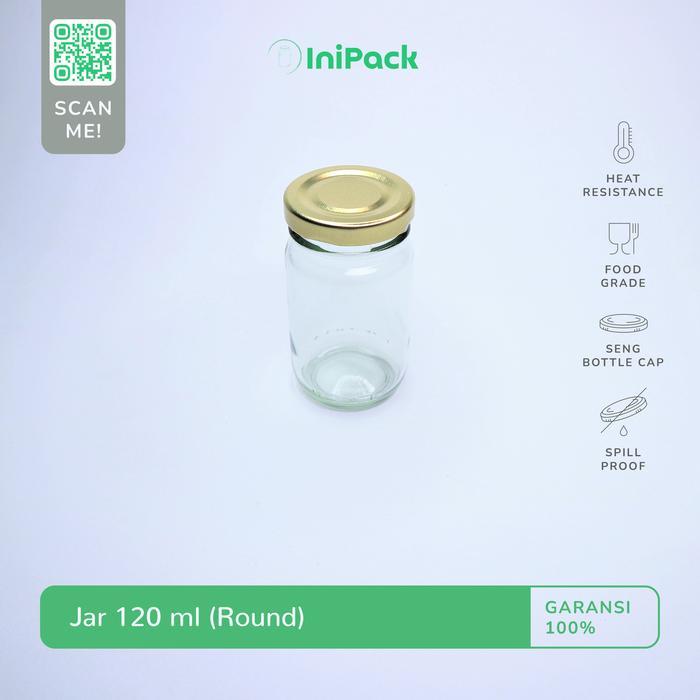 Jar Kaca 120 ML / Botol Toples Kaca 120 ML