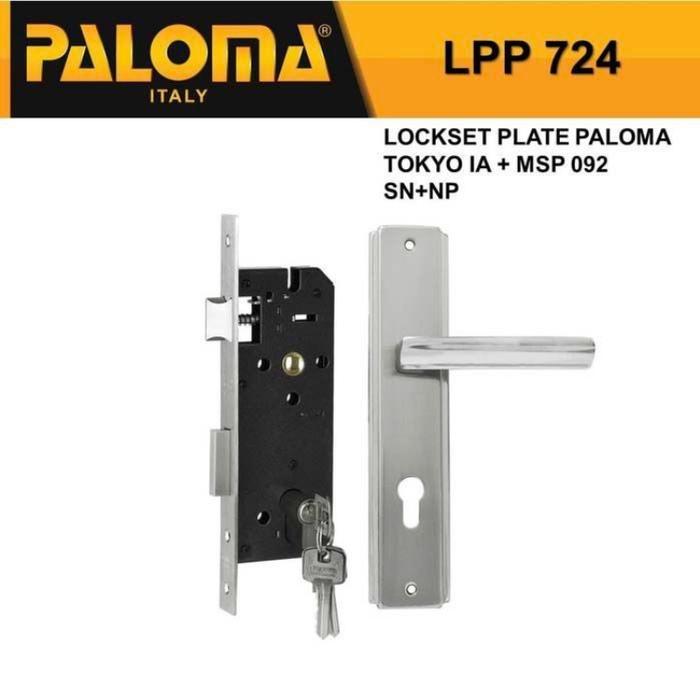 Kunci Set Handle Pintu Plate PALOMA LPP 724 Handle Gagang Pintu 1 Set