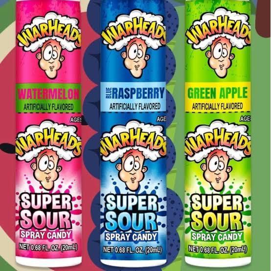 WARHEADS SUPER SOUR SPRAY CANDY 20 ML PERMEN SEMPROT ASAM