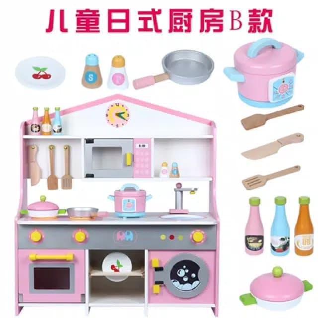 WOODEN KITCHEN SET - KITCHEN SET ANAK - KITCHEN SET KAYU -