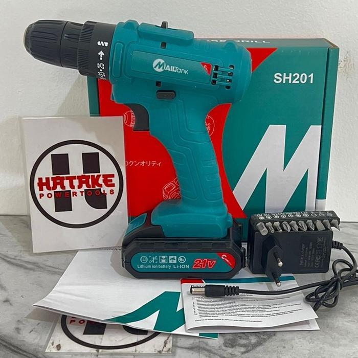 TERMURAH Mesin Bor Baterai 21v Mailtank SH201 Cordless Drill 21volt Mailtank SH-201 Cordles Bor